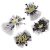 Genérico 4 Piezas Tocado De Horquilla De Año Nuevo Pinza De Pelo Tropical Pinzas para El Cabello De Diamantes De Imitación Pinzas para El Cabello De Año Nuevo Clips De Cabello Metal Black